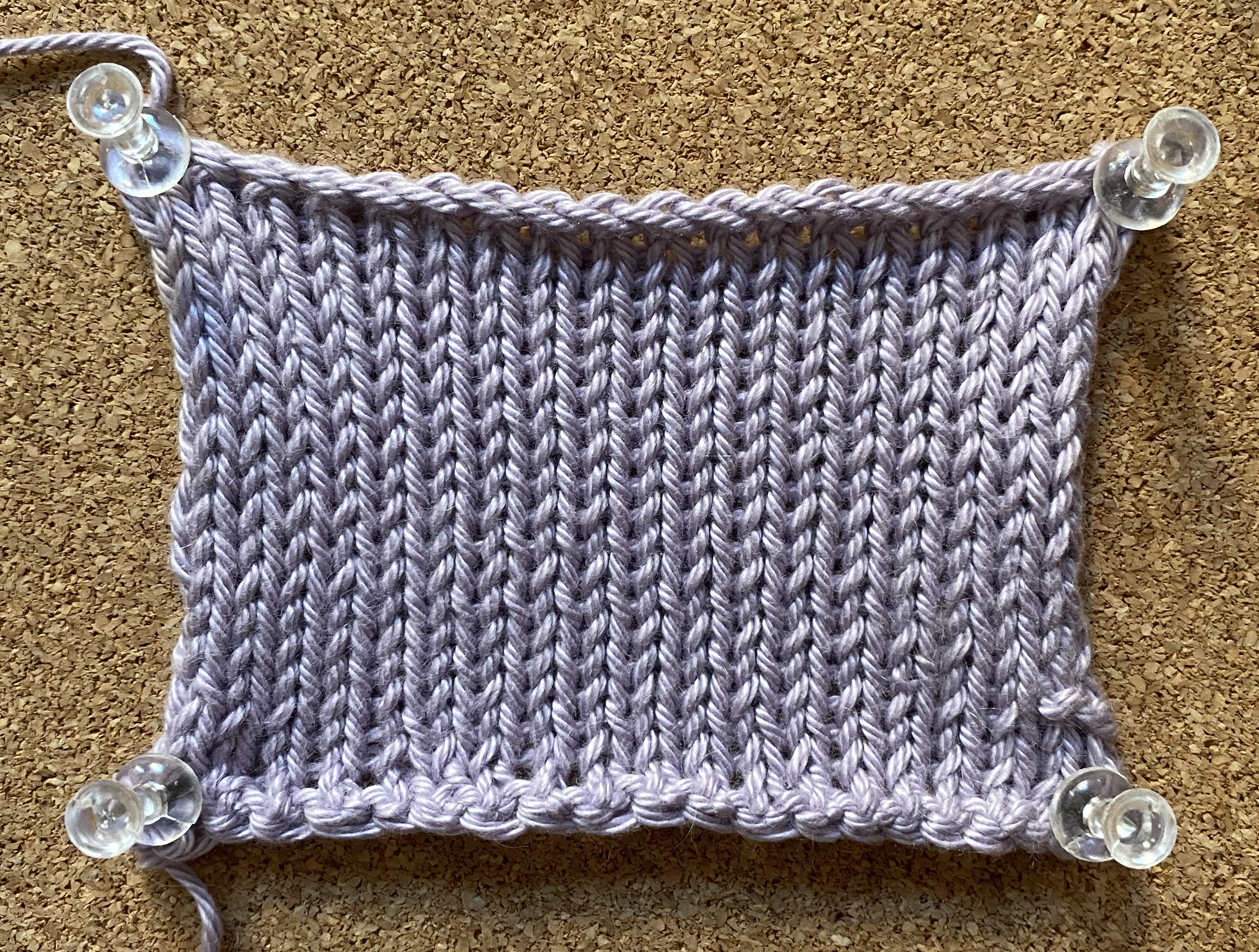 Purple knit rectangle