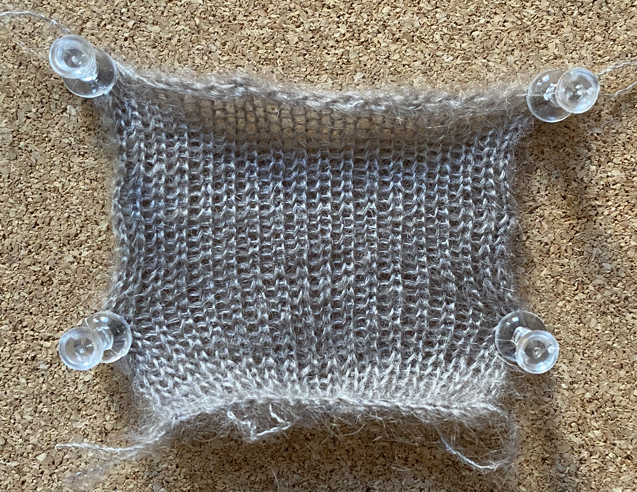 grey knit rectangle
