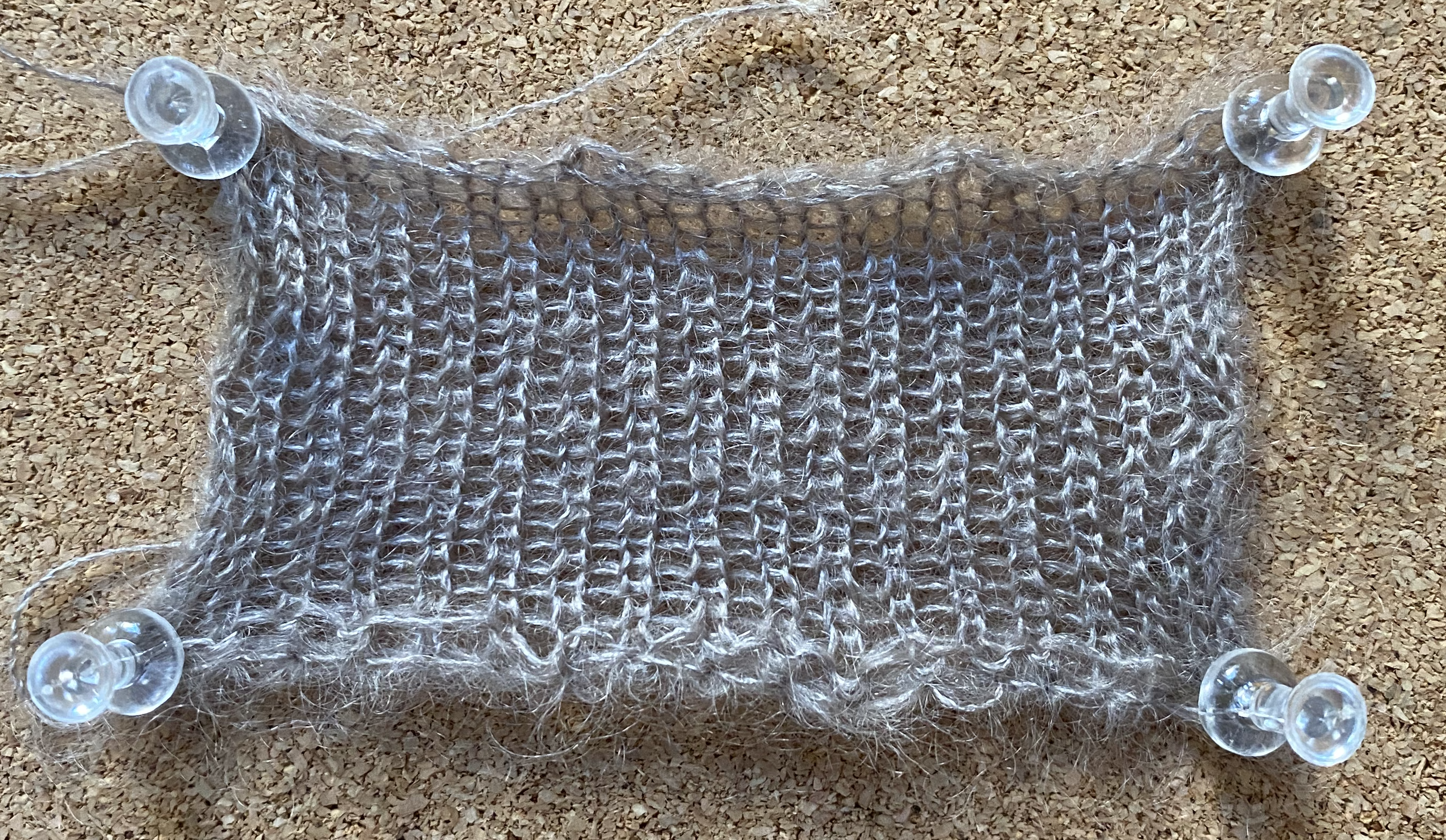 grey knit rectangle