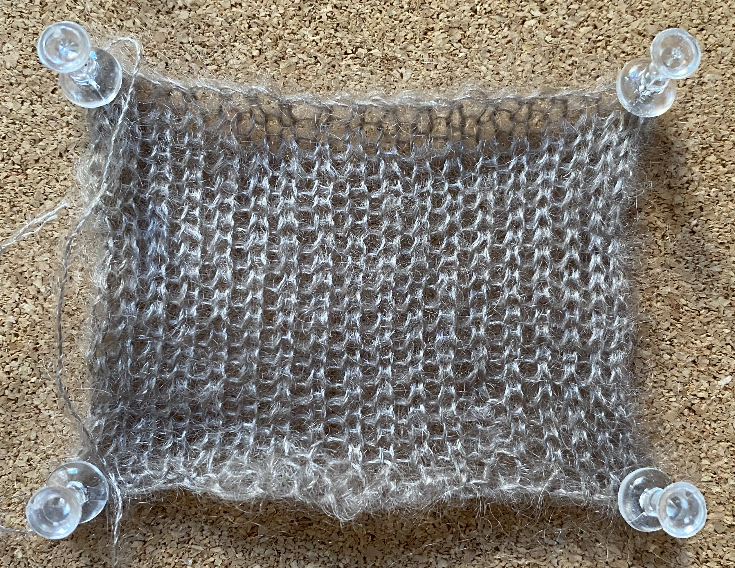 grey knit rectangle